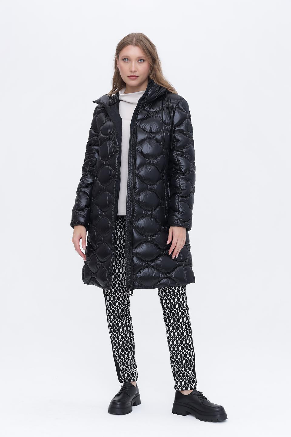 Пальто Marc Cain стеганое чёрное