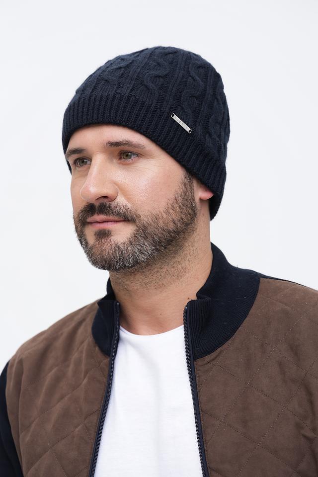 Шапка Bugatti ACC вязаная тёмно-синяя