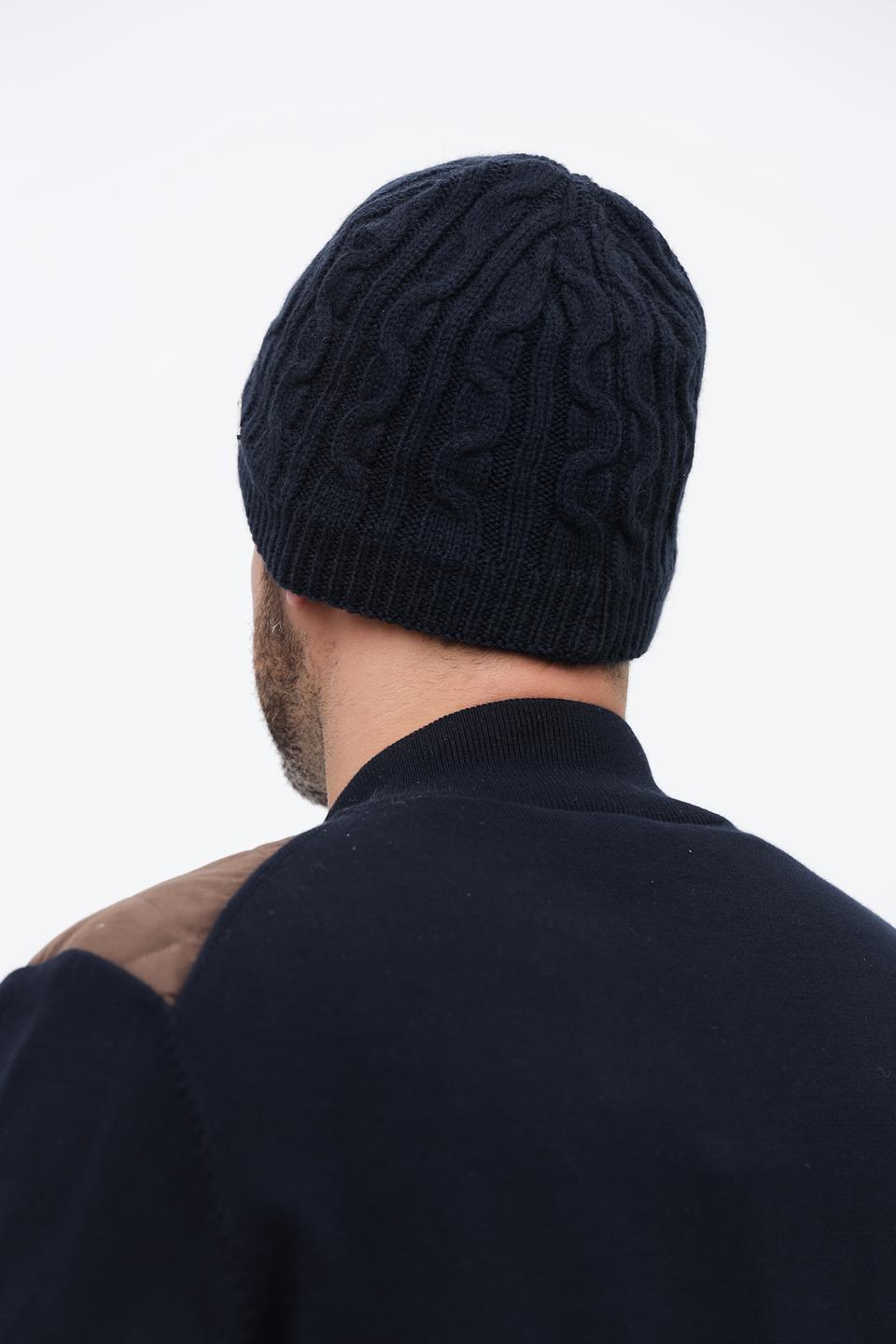 Шапка Bugatti ACC вязаная тёмно-синяя