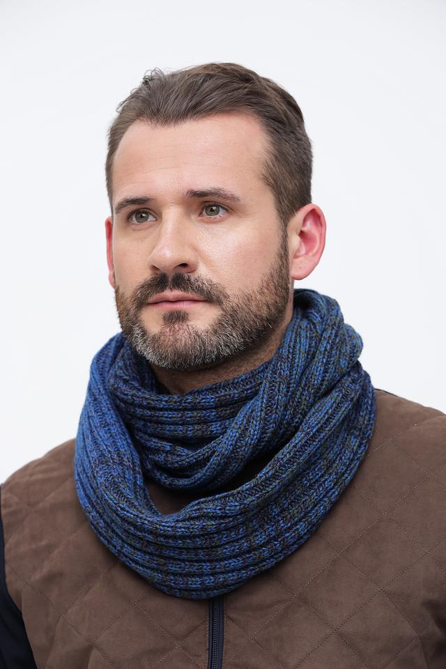 Шарф Wegener мужской синий меланж