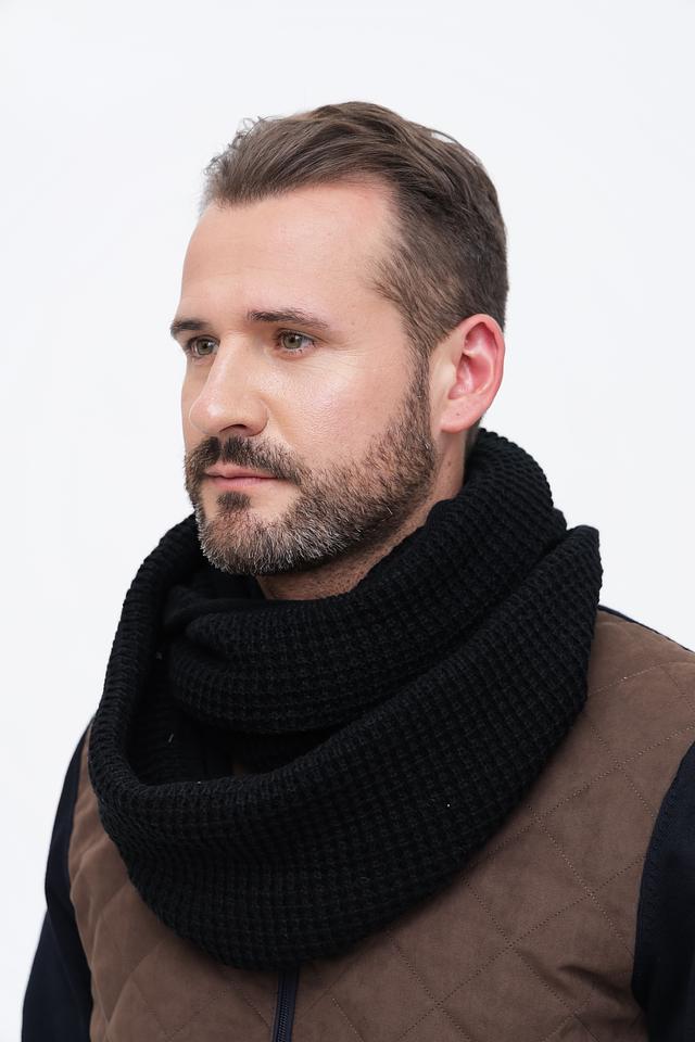 Шарф Wegener чёрный вязаный