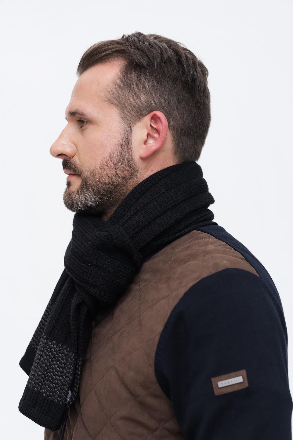 Шарф Wegener чёрный с узором