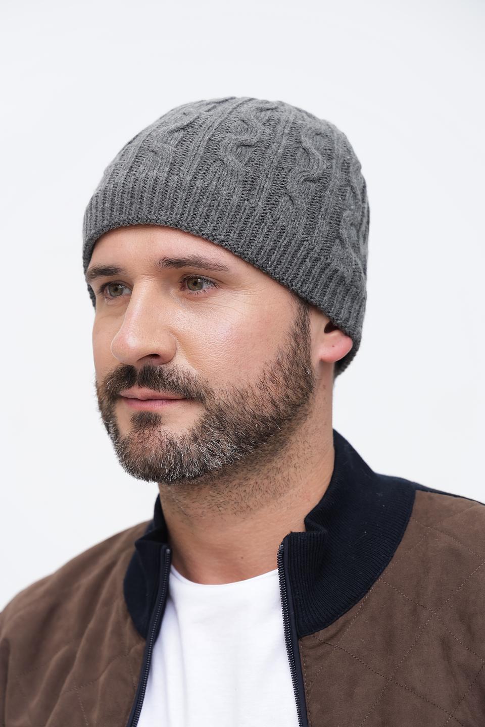 Шапка Wegener серый с косами