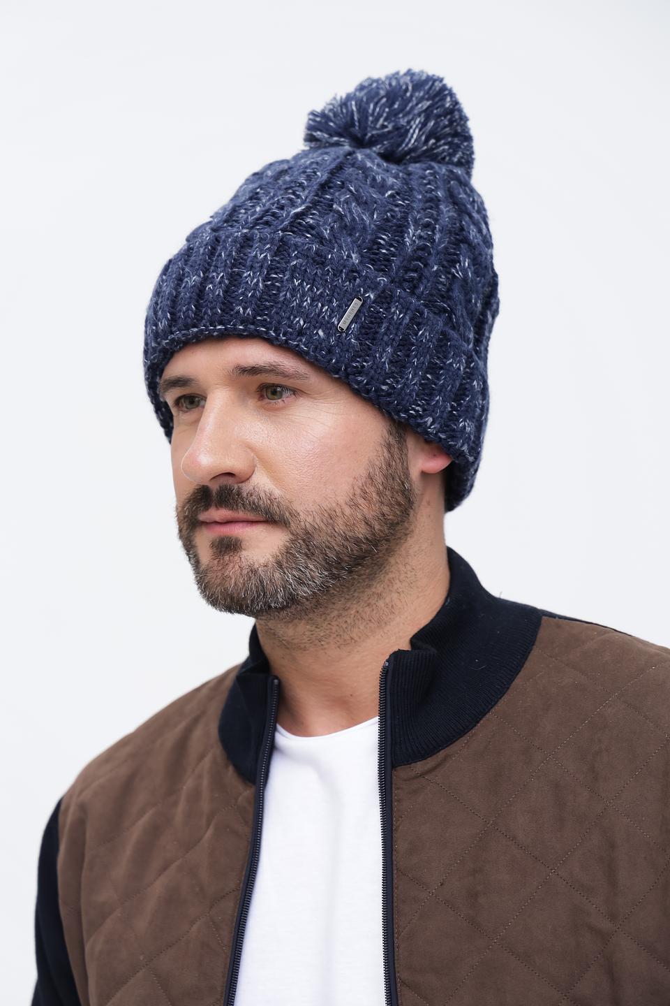 Шапка Wegener с помпоном синяя