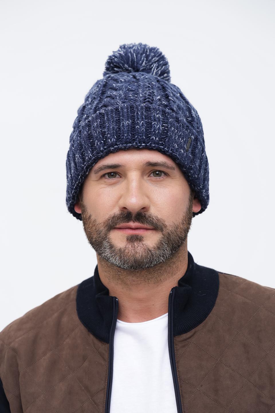 Шапка Wegener с помпоном синяя