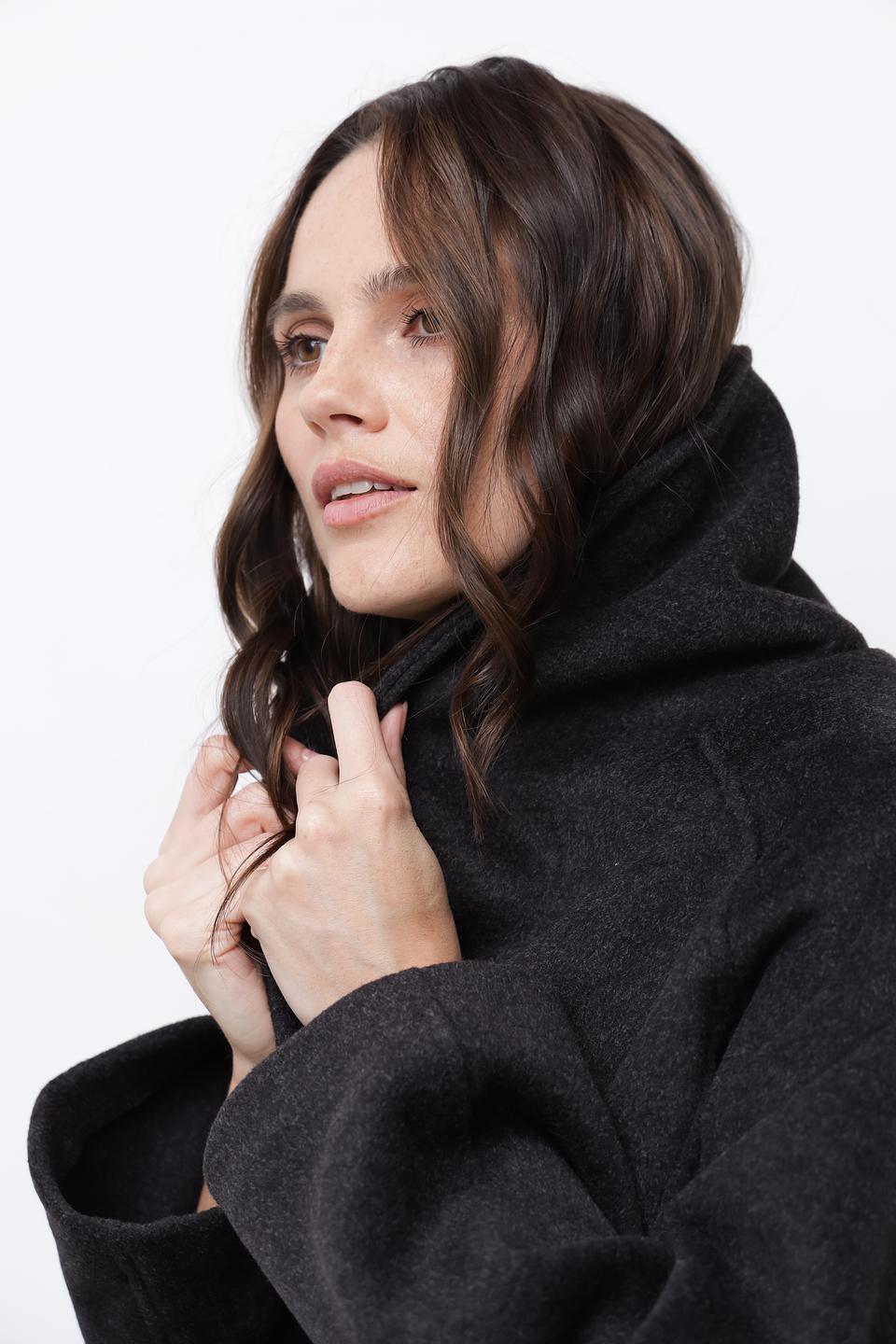 Пальто Broadway с капюшоном графит