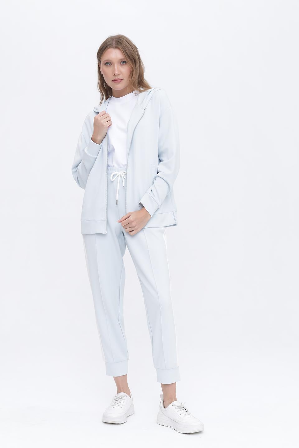 Толстовка Broadway на молнии голубая