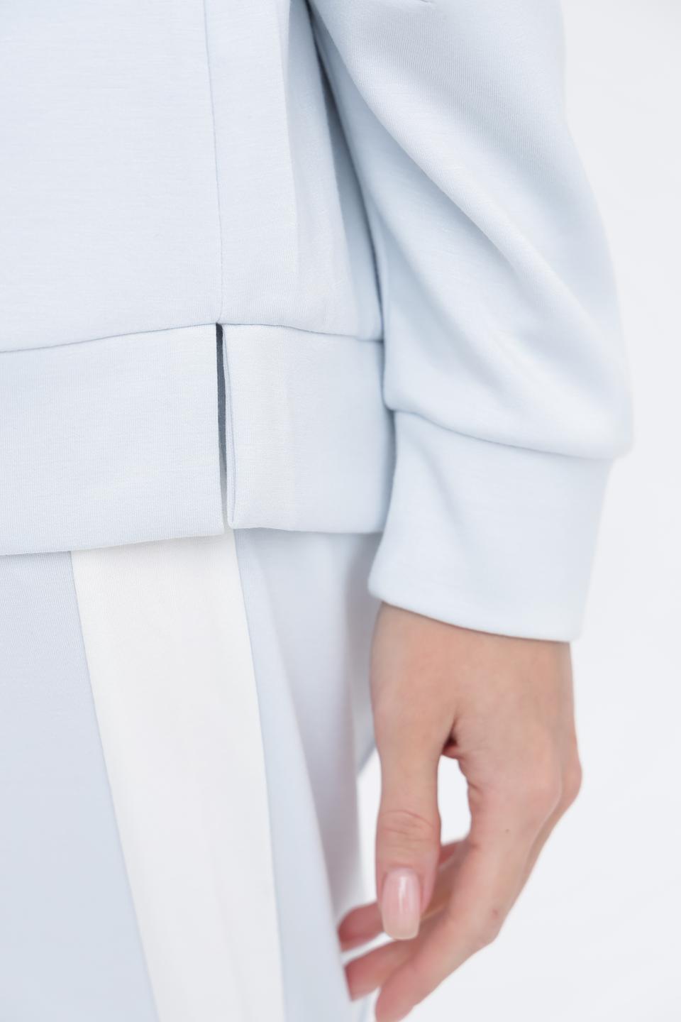 Толстовка Broadway на молнии голубая