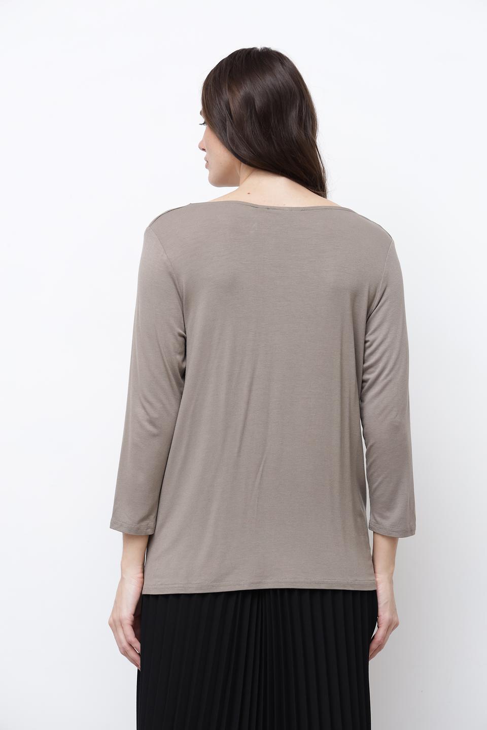 Пуловер Broadway бежевый с драпировкой