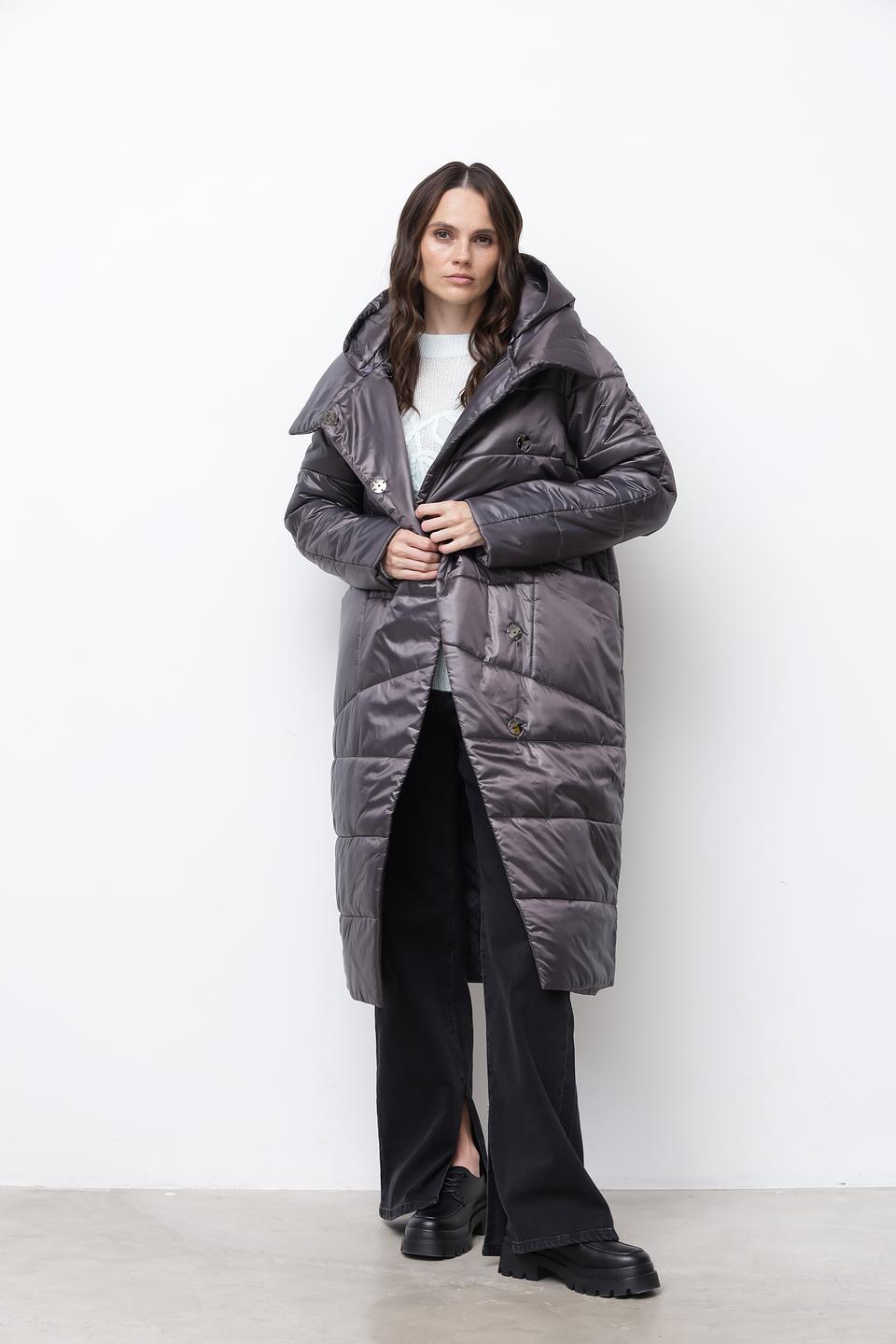 Пальто Beatris стеганое графит