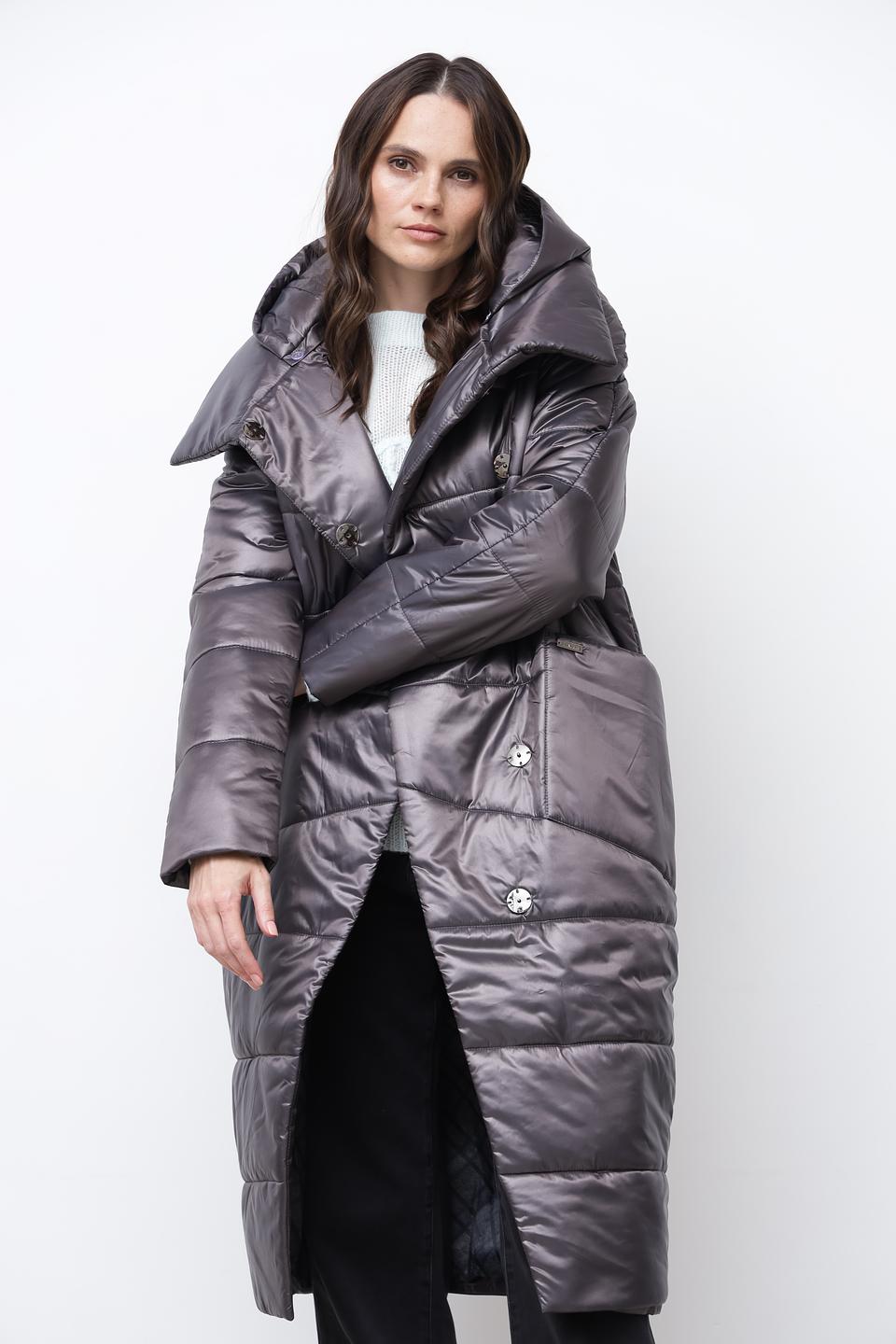 Пальто Beatris стеганое графит