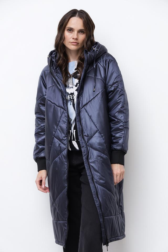 Пальто Beatris стеганое синее