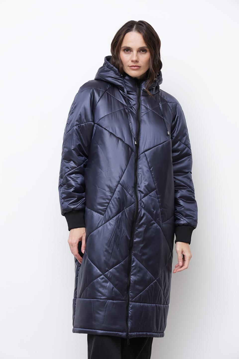 Пальто Beatris стеганое синее