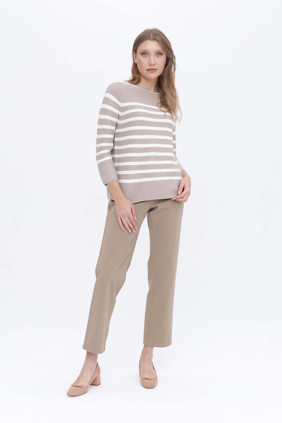 Пуловер Gerry Weber в полоску бежевый