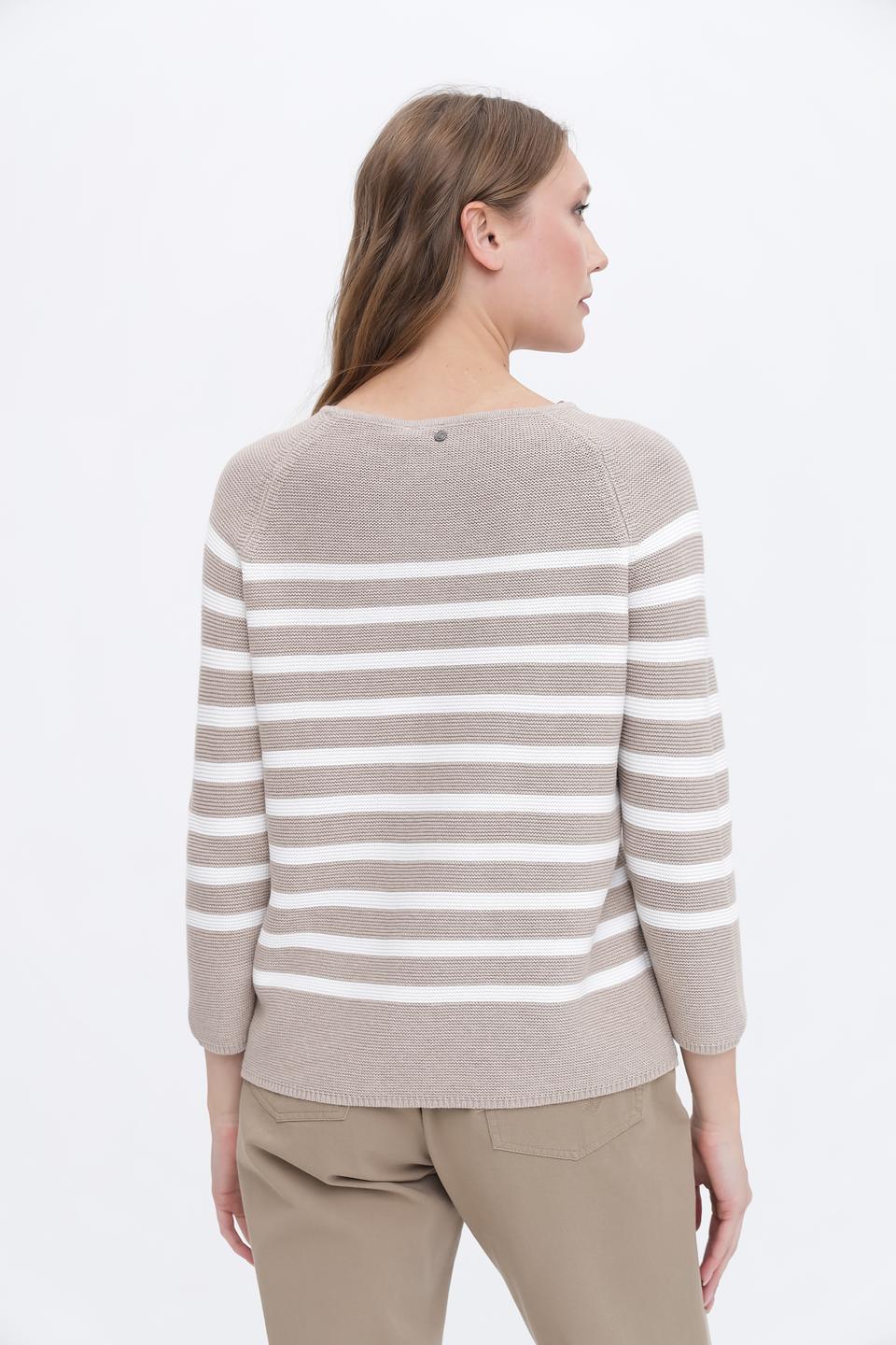 Пуловер Gerry Weber в полоску бежевый