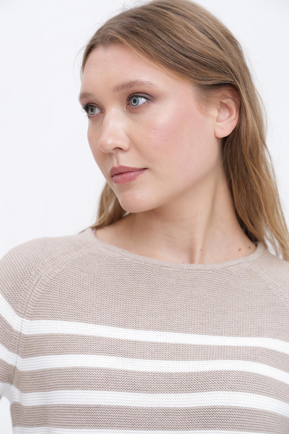 Пуловер Gerry Weber в полоску бежевый