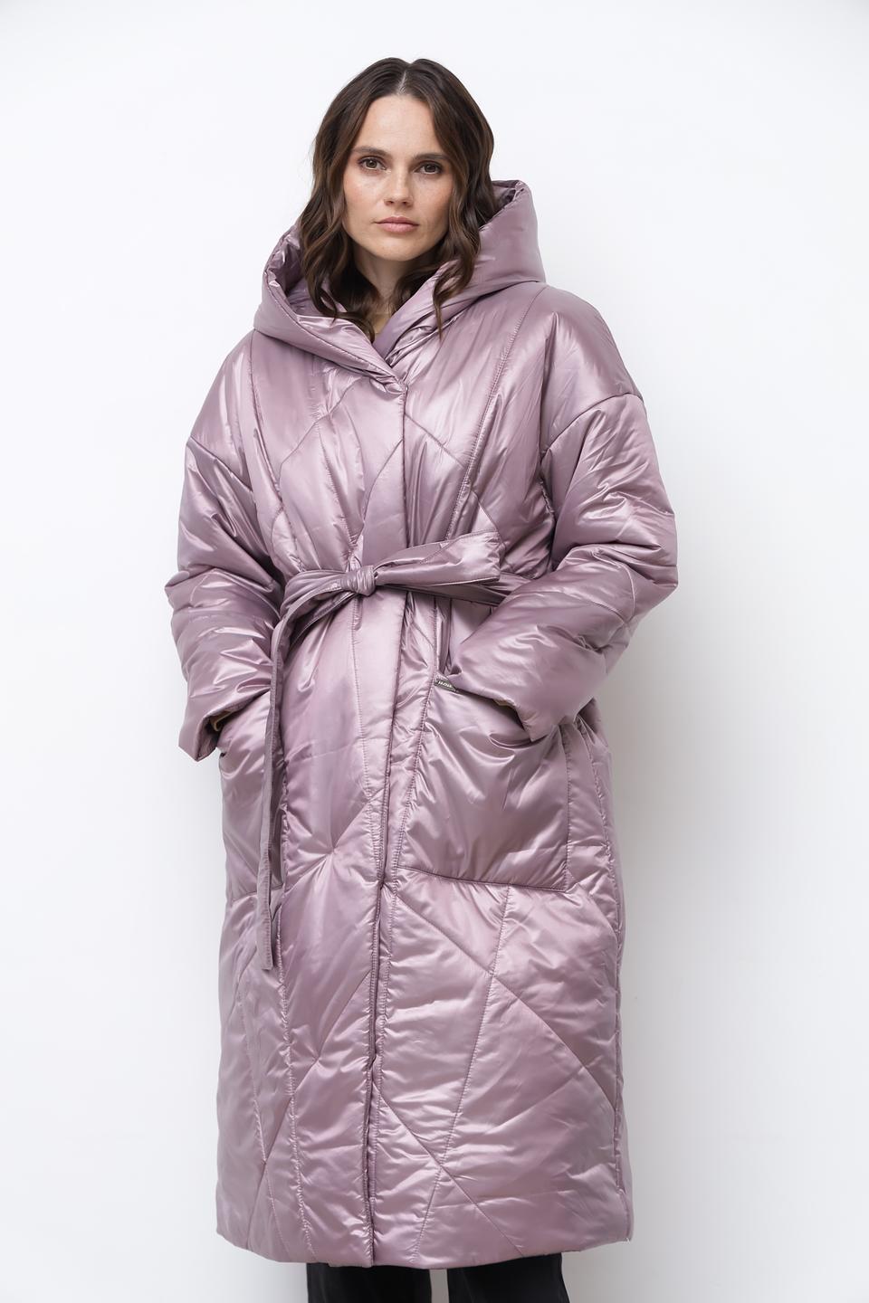 Пальто Beatris стеганое лавандовое