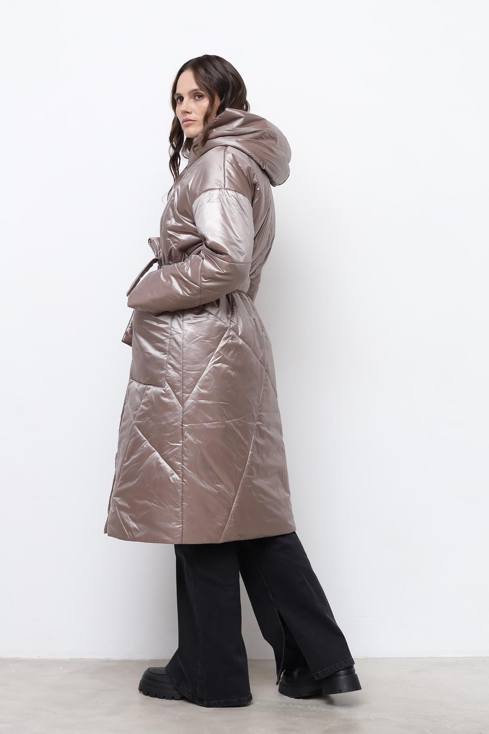 Пальто Beatris стеганое бронзовое