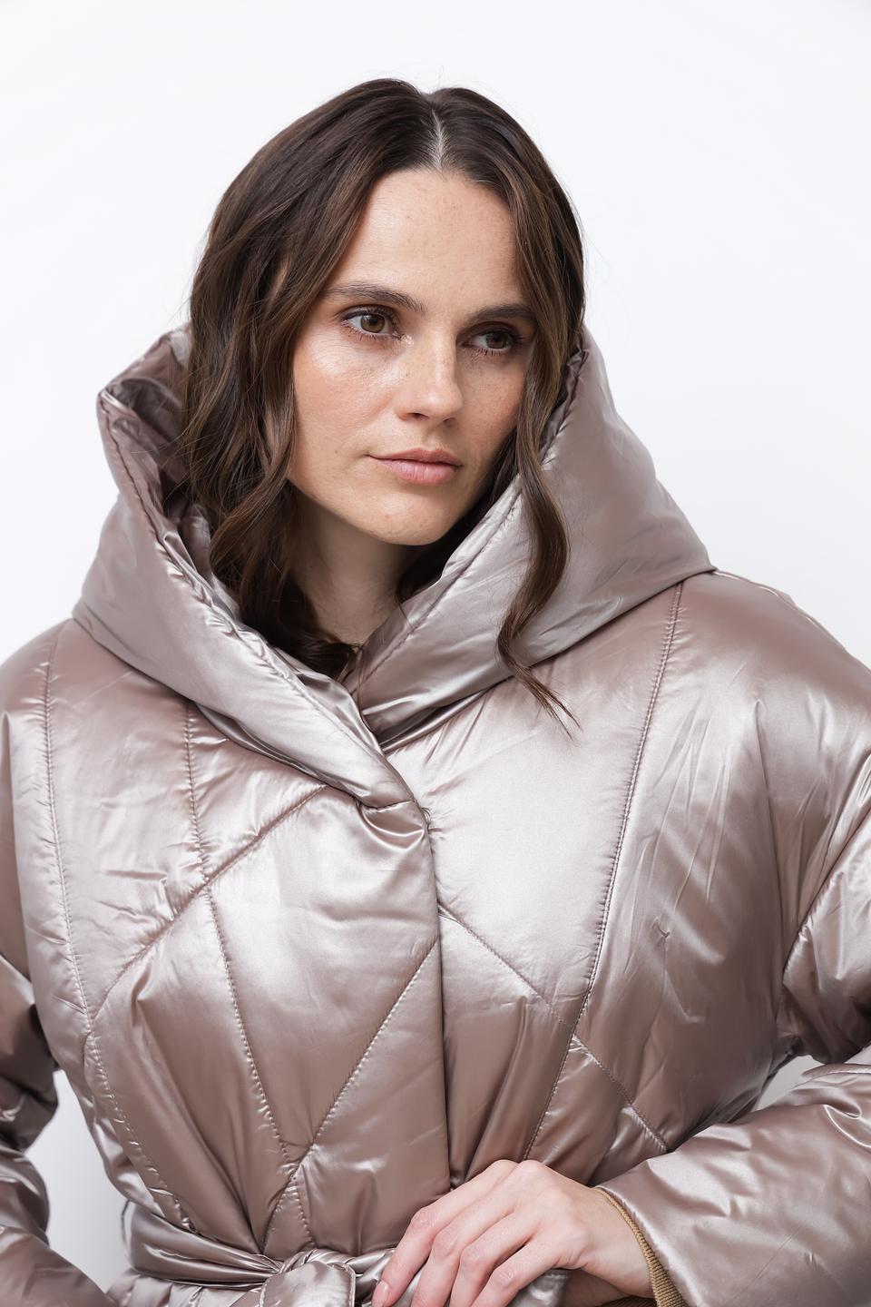 Пальто Beatris стеганое бронзовое