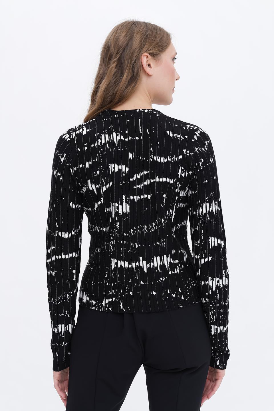 Пуловер Taifun с принтом чёрный