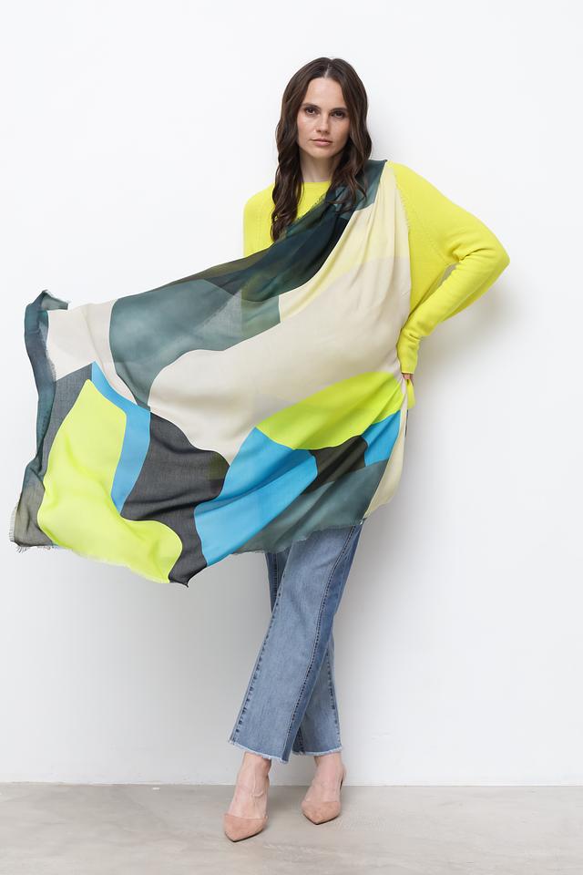 Шарф Oui с геометрическим принтом