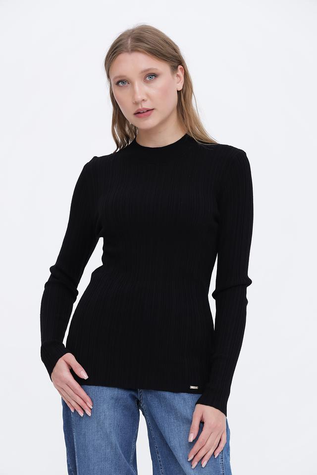 Пуловер Cinque чёрный с горлом