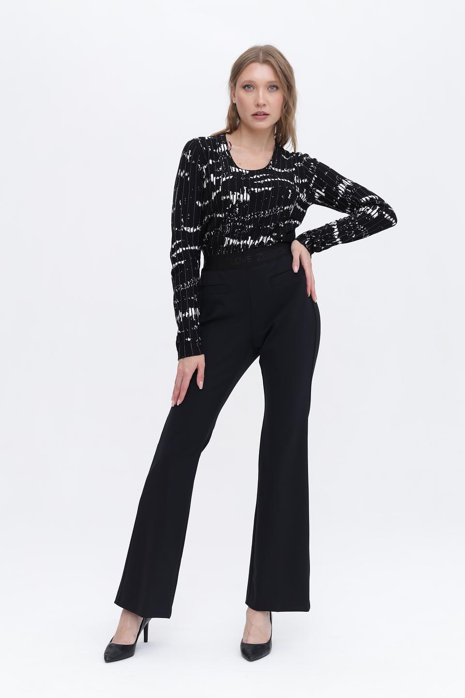Брюки Zerres клёш чёрные
