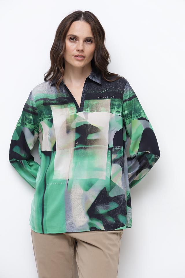 Блуза Lecomte с абстрактным принтом