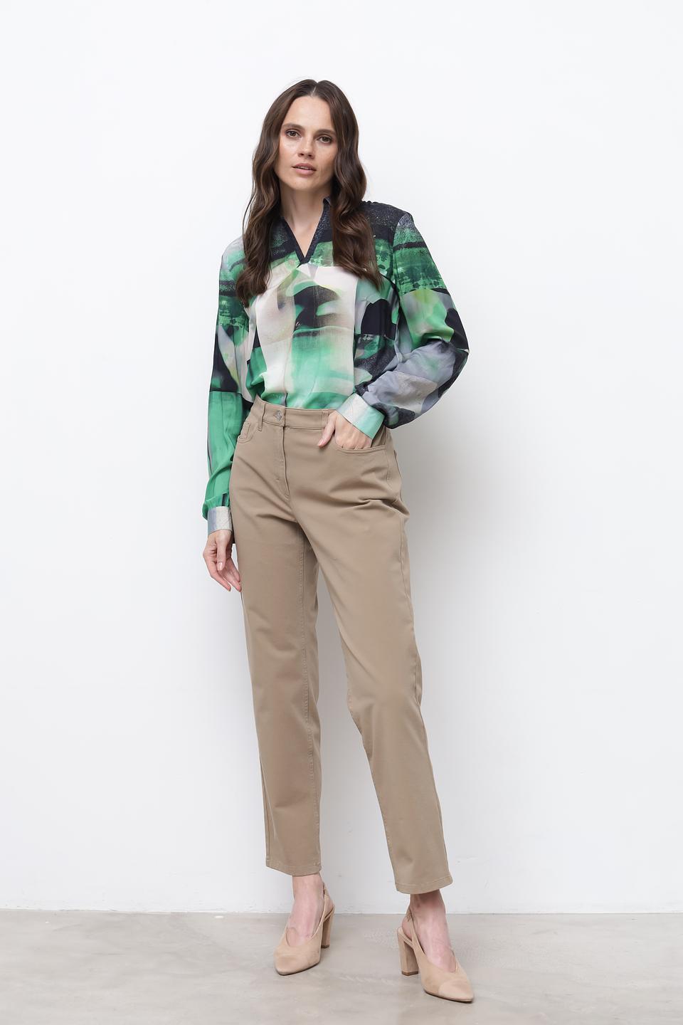 Блуза Lecomte с абстрактным принтом