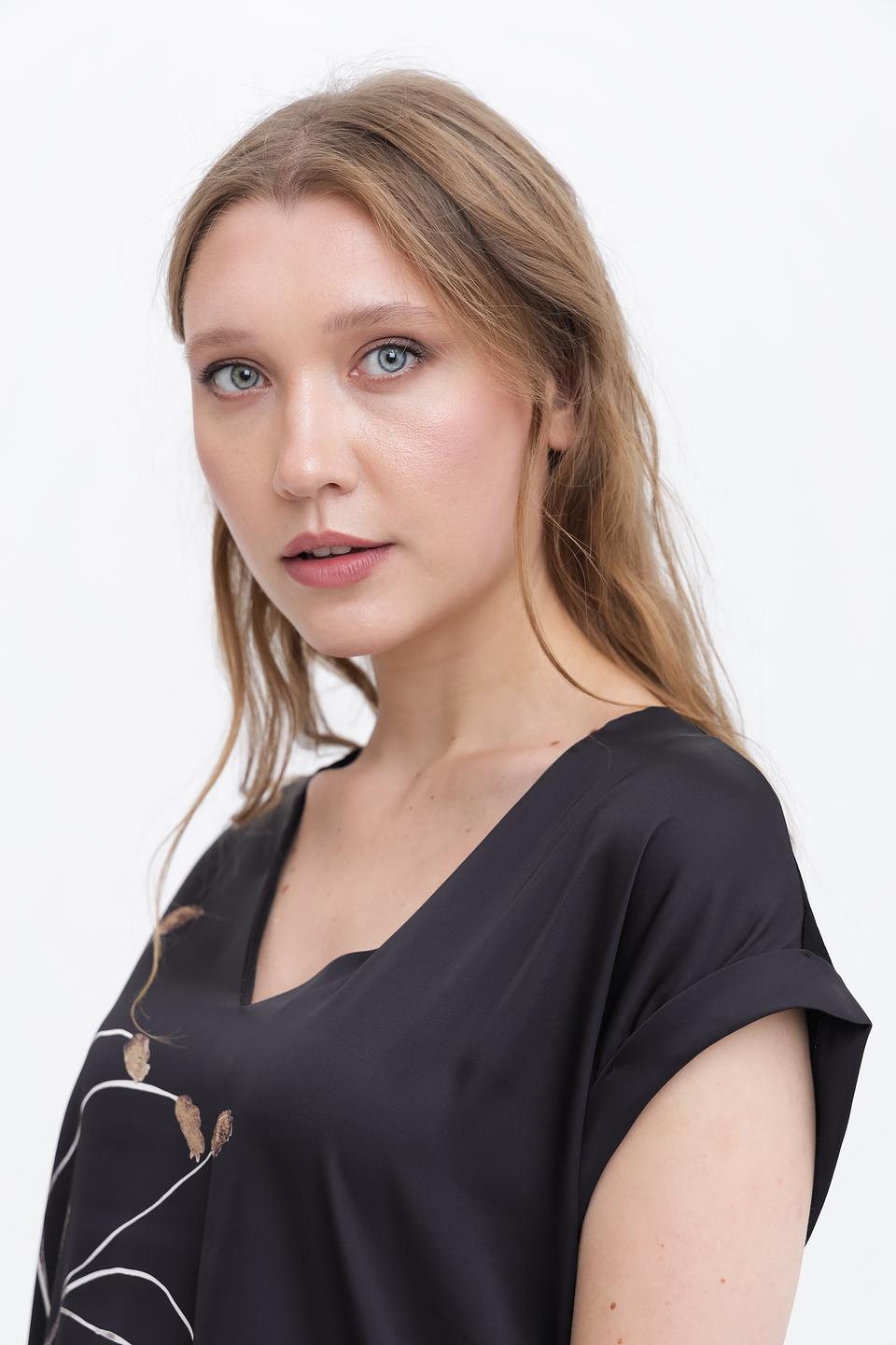 Блуза Taifun с растительным принтом