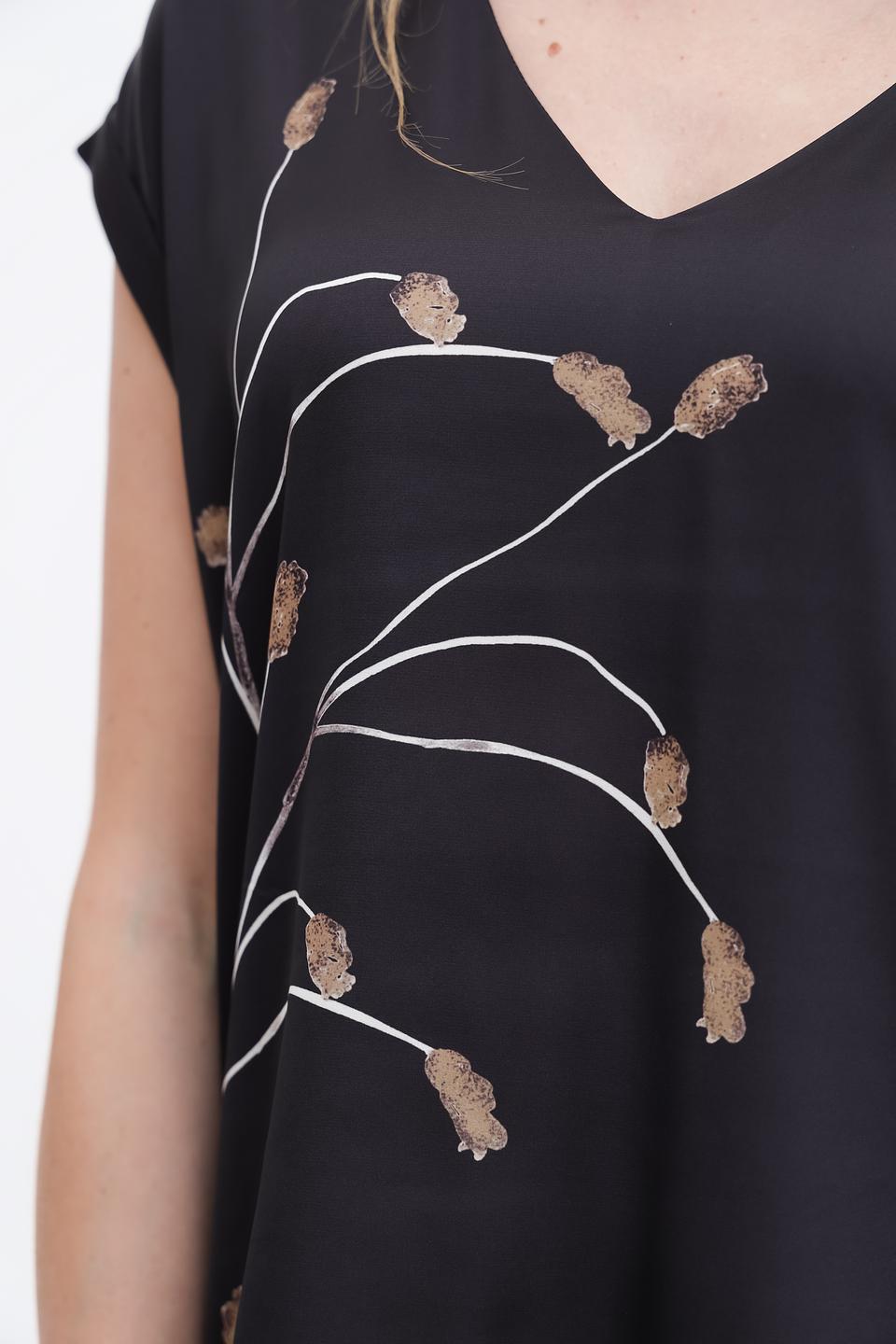 Блуза Taifun с растительным принтом