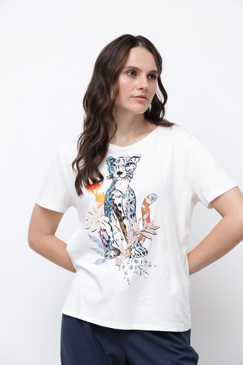 Футболка Marc Cain с принтом леопарда