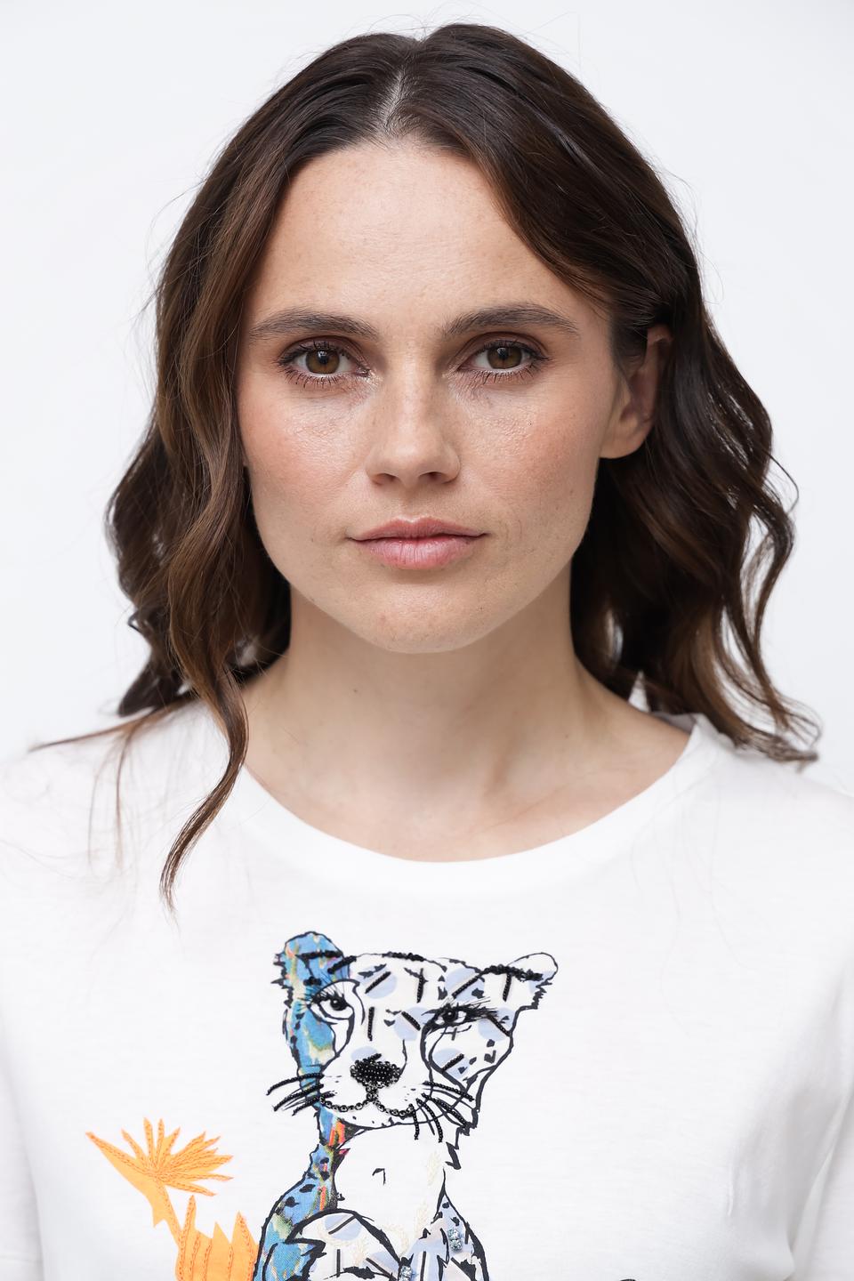 Футболка Marc Cain с принтом леопарда