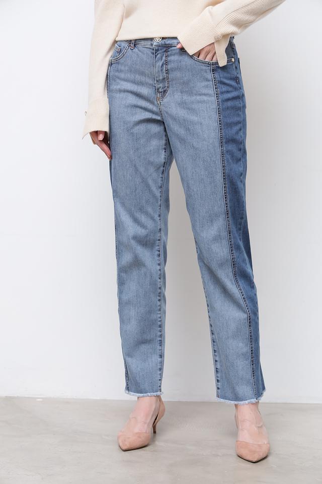 Джинсы Marc Cain с контрастной отстрочкой голубой