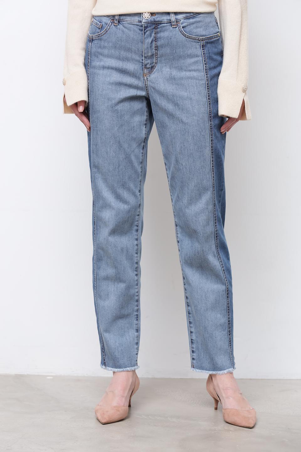Джинсы Marc Cain с контрастной отстрочкой голубой