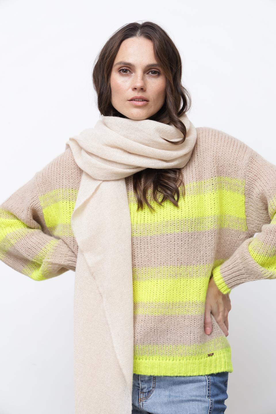 Шарф Marc Cain в полоску бежевый