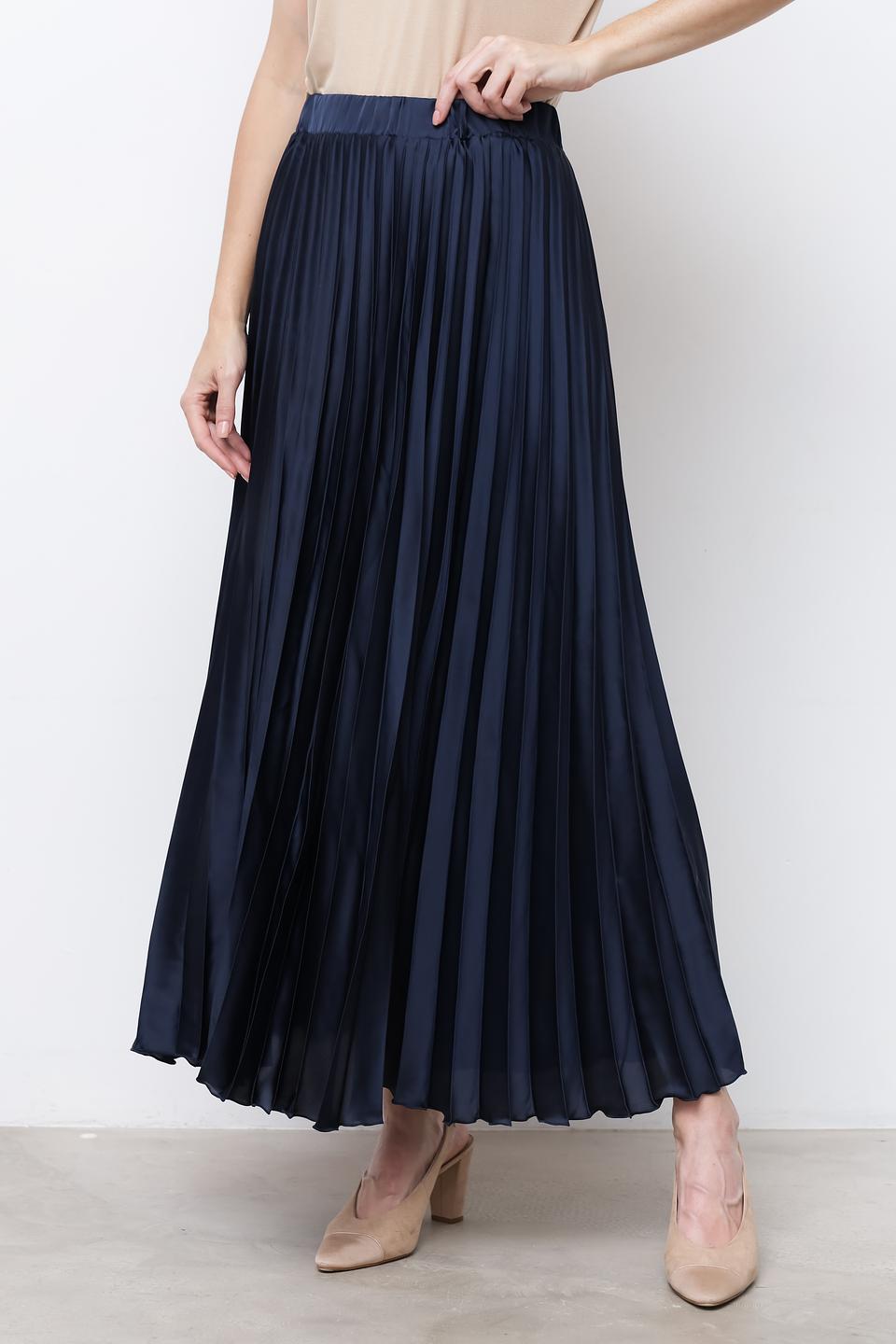 Юбка Monari плиссированная тёмно-синяя