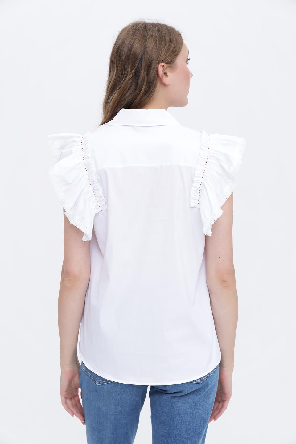 Блуза Monari с воланами белый