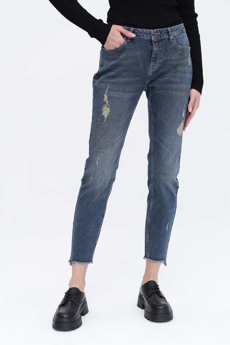 Джинсы Monari с кристаллами, синие