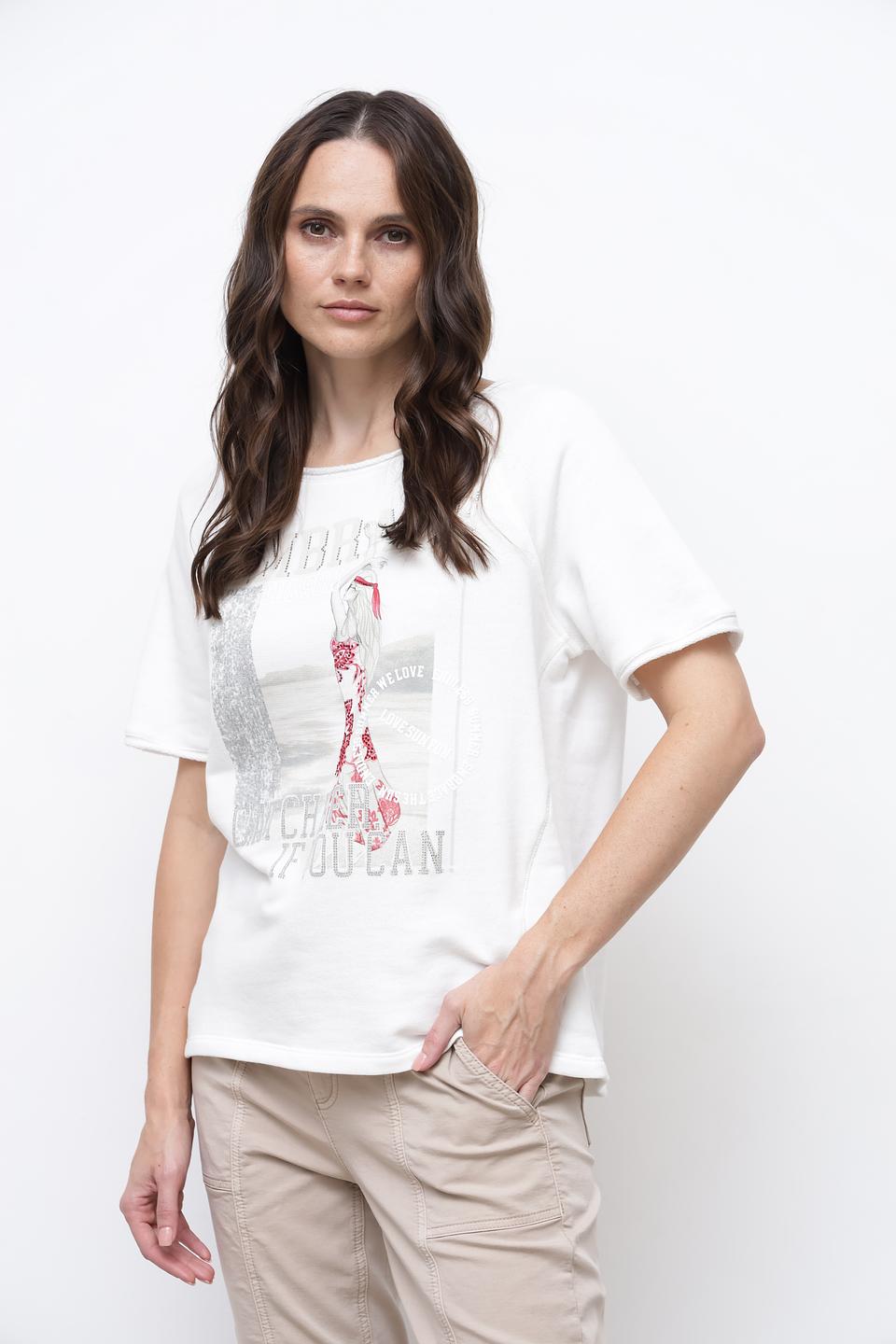 Футболка Monari с принтом белый