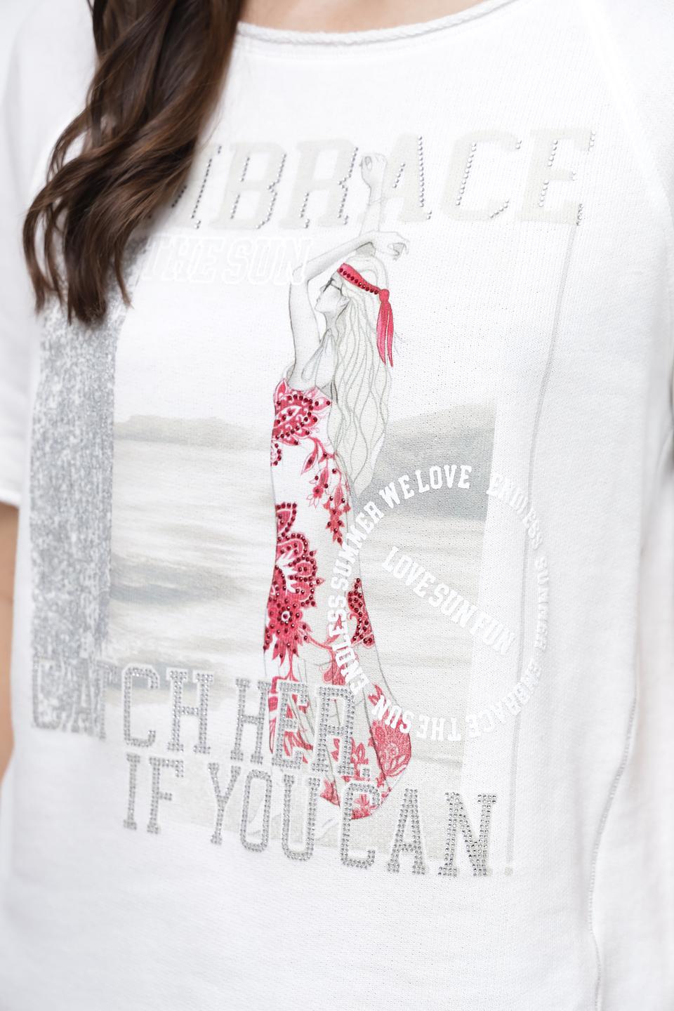 Футболка Monari с принтом белый