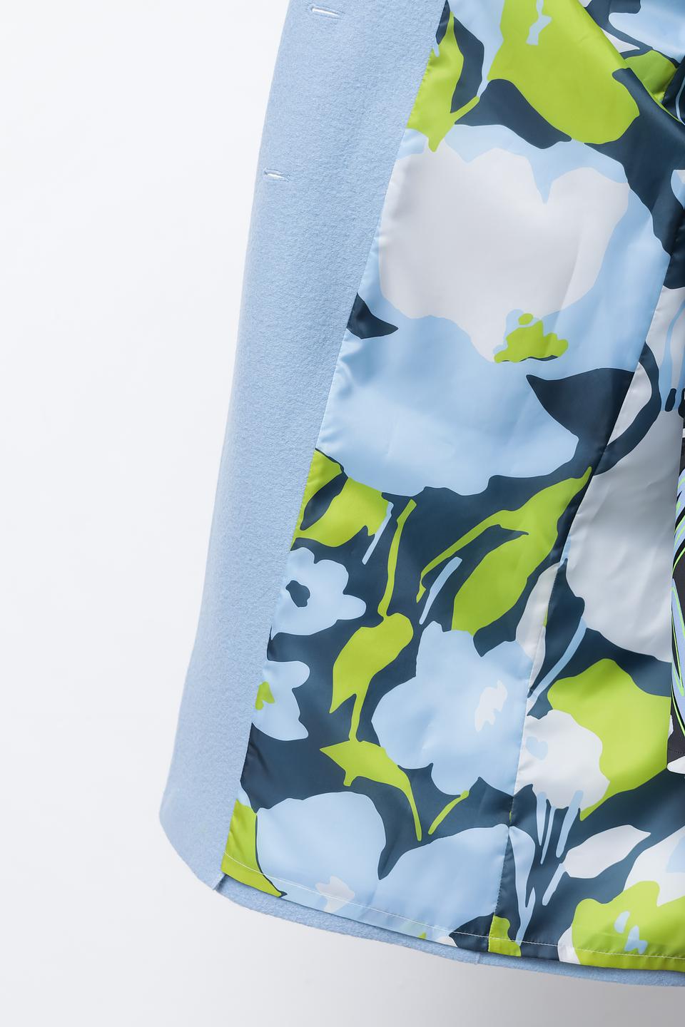 Пальто Bugatti голубое оверсайз