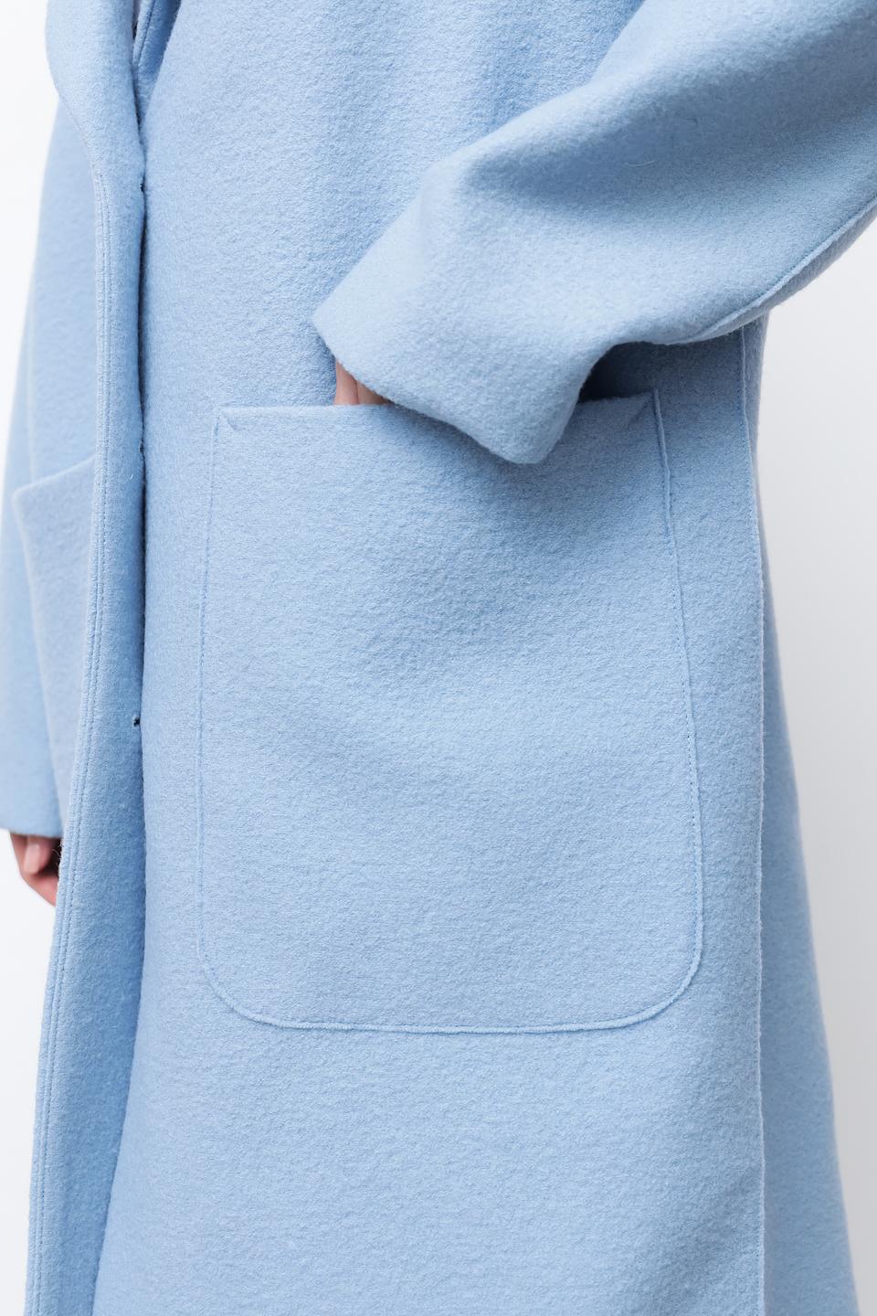 Пальто Bugatti голубое оверсайз