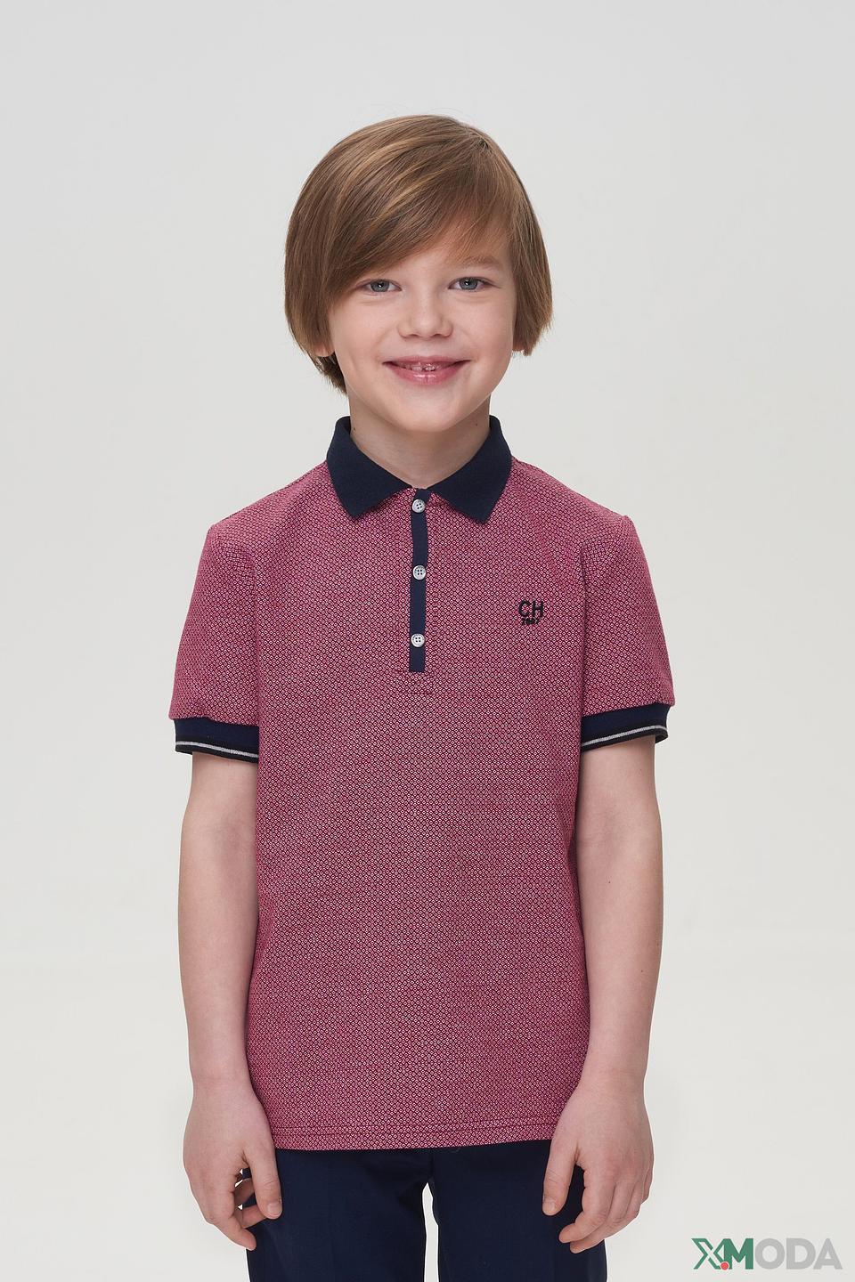Рубашка-поло Choupette бордово-белая