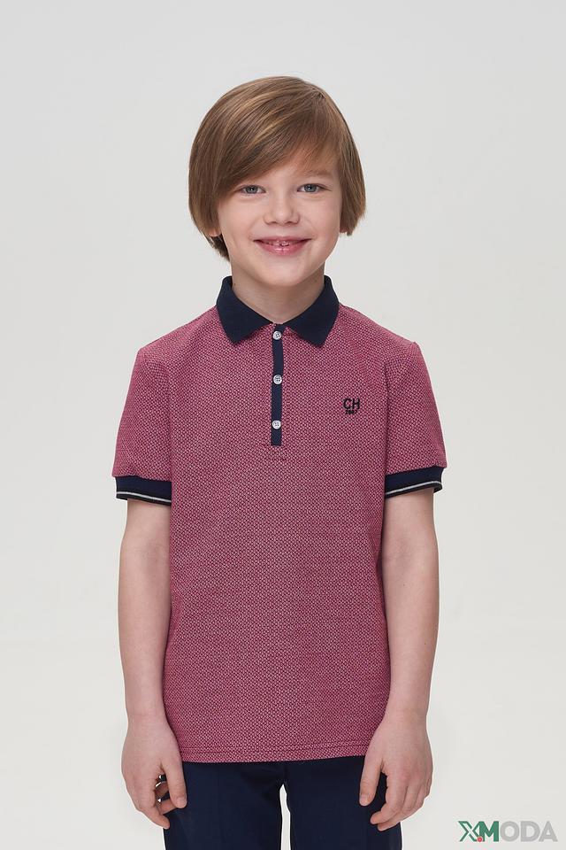 Рубашка-поло Choupette бордово-белая