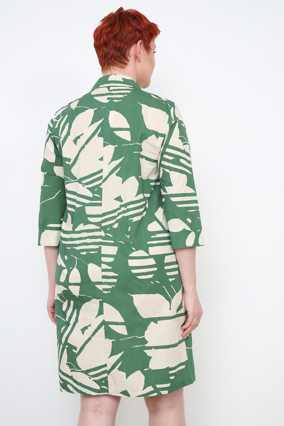 Платье Be Yourself с зелёным принтом