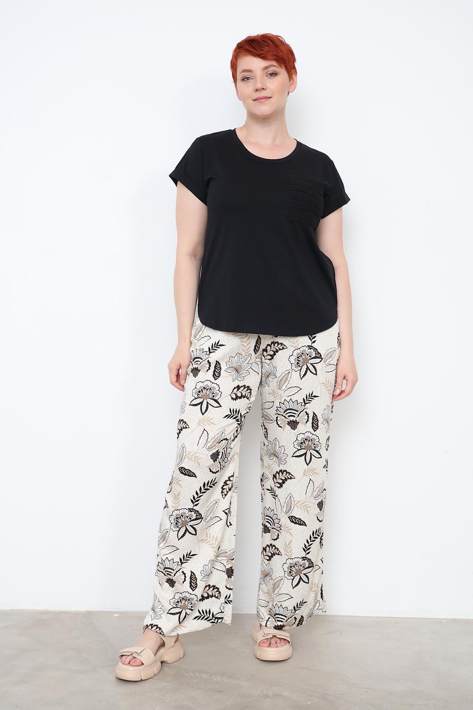 Брюки Taifun с цветочным принтом