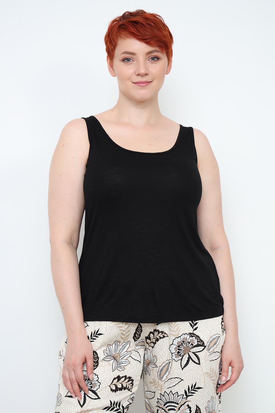 Топ Taifun чёрный на бретелях