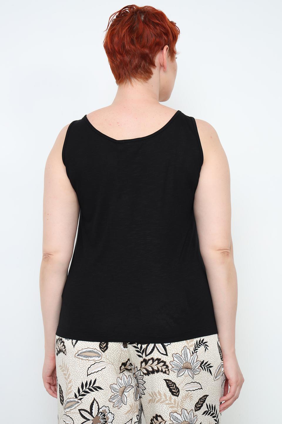 Топ Taifun чёрный на бретелях