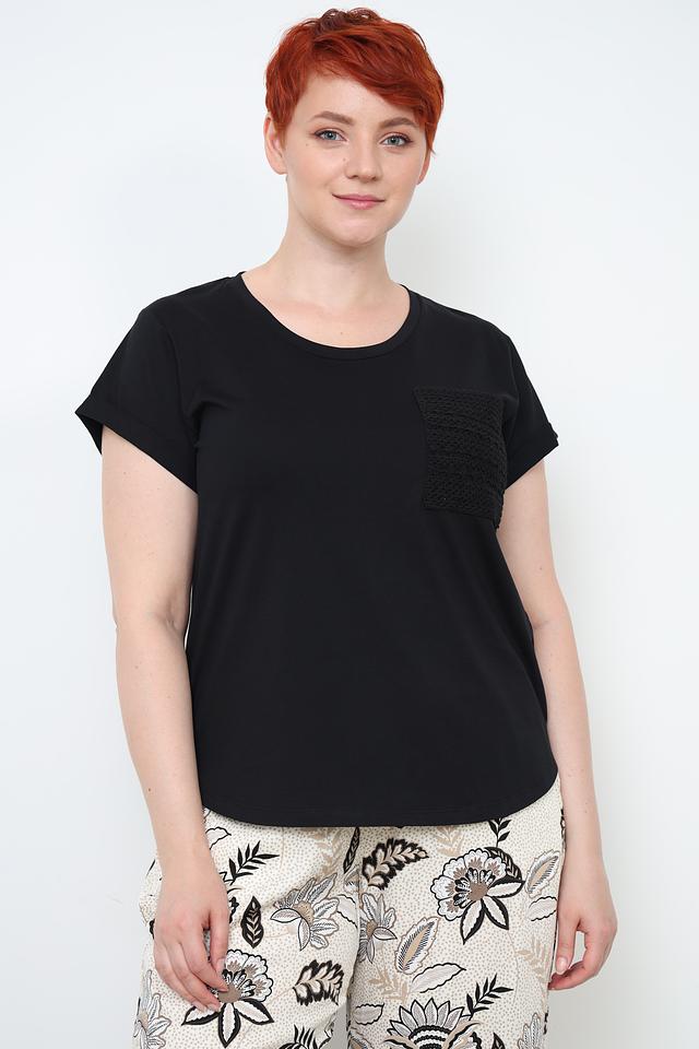 Футболка Taifun с карманом чёрная